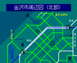 金沢市周辺図（北部）