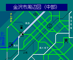 金沢市周辺図（中部）