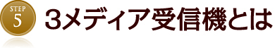 STEP5 3メディア受信機とは