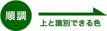順調 上と認識できる色