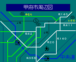 甲府市周辺図