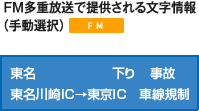 FM多重放送で提供される文字情報（手動選択）